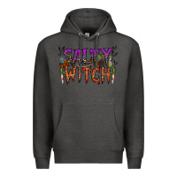 Charcoal Heather salty witch Premium Hoodie - RacoonDesign