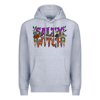 Heather Grey salty witch Premium Hoodie - RacoonDesign