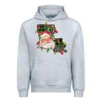 Heather Grey Louisiana map christmas santa Urban Hoodie - FaDigitalArtStudio