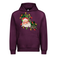 Mauve Wine Louisiana map christmas santa Urban Hoodie - FaDigitalArtStudio