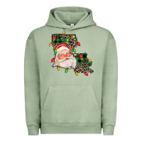 Pigment Oil Green Louisiana map christmas santa Urban Hoodie - FaDigitalArtStudio