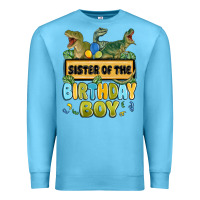 Ocean Blue sister of the birthday boy Premium Sweatshirt - MaliasSmallBusiness