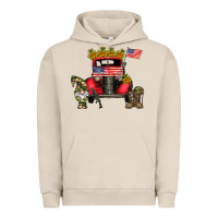 Pigment French Oak america soldier truck Urban Hoodie - CowhideDigitalArt
