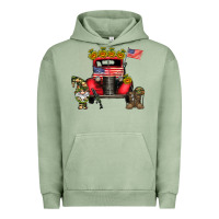 Pigment Oil Green america soldier truck Urban Hoodie - CowhideDigitalArt