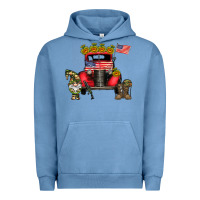 Pigment Pebble Blue america soldier truck Urban Hoodie - CowhideDigitalArt