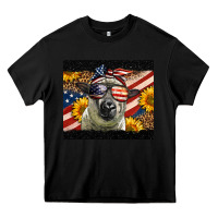 Black Western 4th Of July Sheep Heavy Core Tee - LillyAllenDesigns
