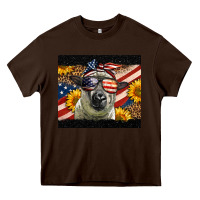 Chocolate Brown Western 4th Of July Sheep Heavy Core Tee - LillyAllenDesigns