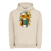 Pigment French Oak Mama Needs Coffee Cup Urban Hoodie - FaDigitalArtStudio