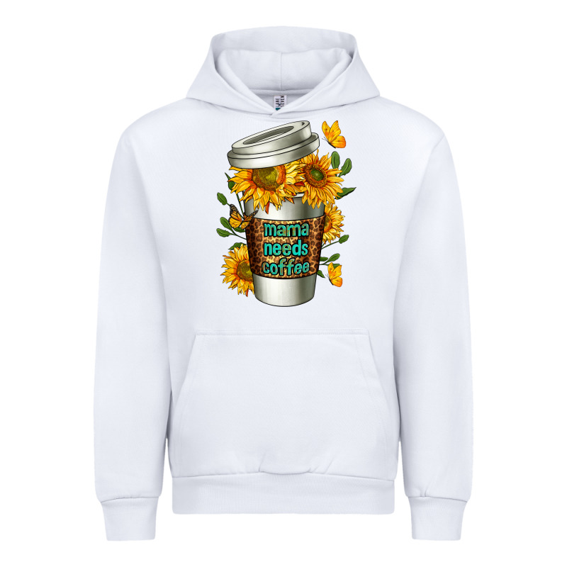 Mama Needs Coffee Cup Urban Hoodie by FaDigitalArtStudio | Teevron