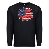 Black american flag sunflower Premium Sweatshirt - MaliasSmallBusiness