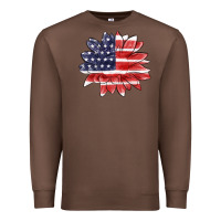 Chestnut american flag sunflower Premium Sweatshirt - MaliasSmallBusiness