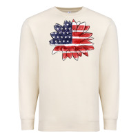 Sandshell american flag sunflower Premium Sweatshirt - MaliasSmallBusiness