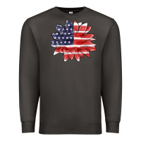 Smoke american flag sunflower Premium Sweatshirt - MaliasSmallBusiness