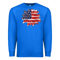 True Royal american flag sunflower Premium Sweatshirt - MaliasSmallBusiness