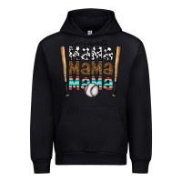 Black baseball mama mama mama Urban Hoodie - CowhideDigitalArt