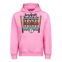 Fuchsia Pink baseball mama mama mama Urban Hoodie - CowhideDigitalArt