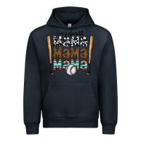 Navy baseball mama mama mama Urban Hoodie - CowhideDigitalArt