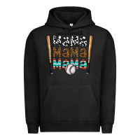 Pigment Black baseball mama mama mama Urban Hoodie - CowhideDigitalArt