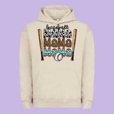 Baseball Mama Mama Mama Urban Hoodie Designed By Cowhidedigitalart