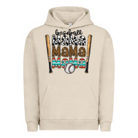 Pigment French Oak baseball mama mama mama Urban Hoodie - CowhideDigitalArt