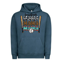 Pigment Midnight Navy baseball mama mama mama Urban Hoodie - CowhideDigitalArt