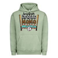 Pigment Oil Green baseball mama mama mama Urban Hoodie - CowhideDigitalArt