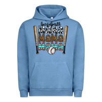 Pigment Pebble Blue baseball mama mama mama Urban Hoodie - CowhideDigitalArt