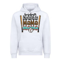 White baseball mama mama mama Urban Hoodie - CowhideDigitalArt
