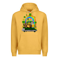 Mustard st patricks shamrock gold beer truck Premium Hoodie - FaDigitalArtStudio