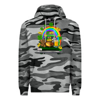 Slate Camo st patricks shamrock gold beer truck Premium Hoodie - FaDigitalArtStudio