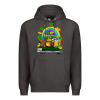 Smoke st patricks shamrock gold beer truck Premium Hoodie - FaDigitalArtStudio