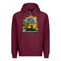 Burgundy st patricks shamrock gold beer truck Premium Hoodie - FaDigitalArtStudio