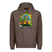 Coffee st patricks shamrock gold beer truck Premium Hoodie - FaDigitalArtStudio