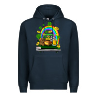 Navy st patricks shamrock gold beer truck Premium Hoodie - FaDigitalArtStudio