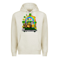 Oatmeal Heather st patricks shamrock gold beer truck Premium Hoodie - FaDigitalArtStudio