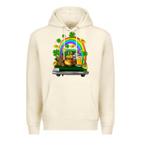 Sandshell st patricks shamrock gold beer truck Premium Hoodie - FaDigitalArtStudio