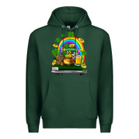 Sports Green st patricks shamrock gold beer truck Premium Hoodie - FaDigitalArtStudio