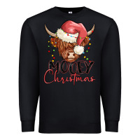 Black mooey christmas Premium Sweatshirt - MaliasSmallBusiness