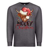 Charcoal Heather mooey christmas Premium Sweatshirt - MaliasSmallBusiness