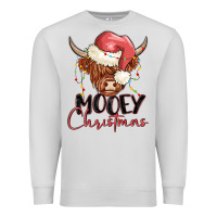 Dove Grey mooey christmas Premium Sweatshirt - MaliasSmallBusiness
