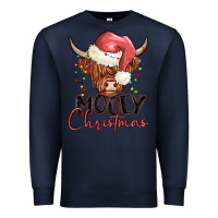 Navy mooey christmas Premium Sweatshirt - MaliasSmallBusiness