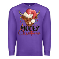 Purple mooey christmas Premium Sweatshirt - MaliasSmallBusiness