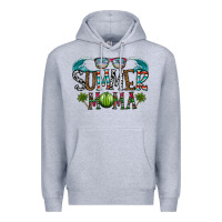 Heather Grey summer mama Premium Hoodie - CowhideDigitalArt