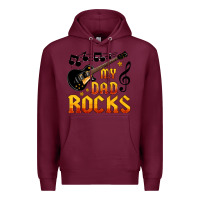 Burgundy my dad rocks Premium Hoodie - HRA Design Shop