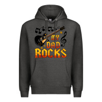 Charcoal Heather my dad rocks Premium Hoodie - HRA Design Shop