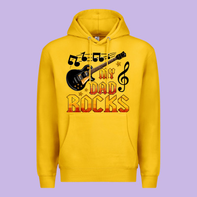 My Dad Rocks Premium Hoodie Designed By Hra Design Shop