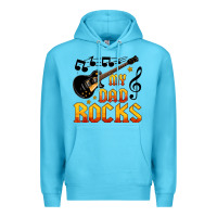 Ocean Blue my dad rocks Premium Hoodie - HRA Design Shop