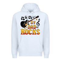 White my dad rocks Premium Hoodie - HRA Design Shop