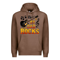 Chestnut my dad rocks Premium Hoodie - HRA Design Shop