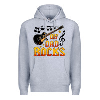 Heather Grey my dad rocks Premium Hoodie - HRA Design Shop